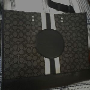 Coach Black and Gray Travel Bag